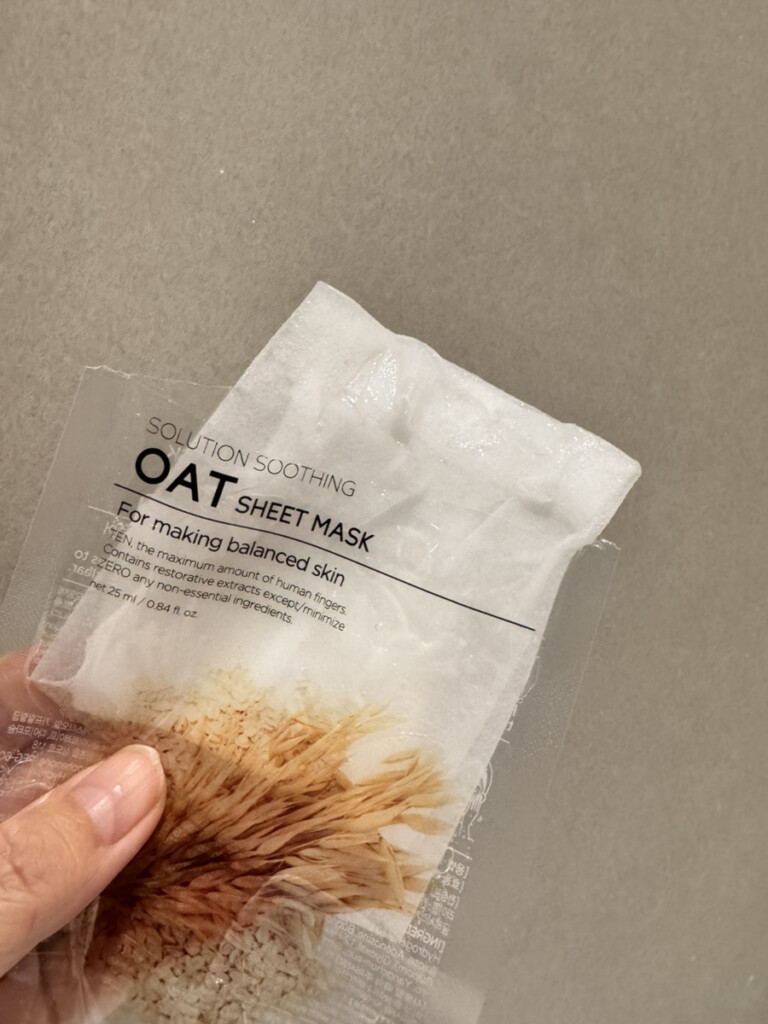TENZERO Solution Oat Soothing Maskを開けた写真