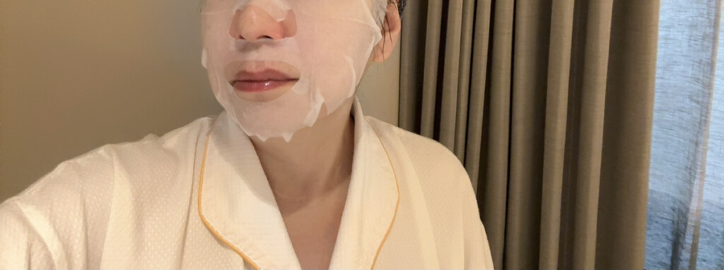 TENZERO Glow Ampoule CICA Maskを貼った写真